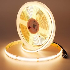 24V COB LED Strip Lights 16.4ft 3000K Warm White 550LM/FT Super Bright CRI 95...