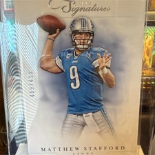 Panini Prime Signatures Matthew Stafford #15 /499 Detroit Lions Football