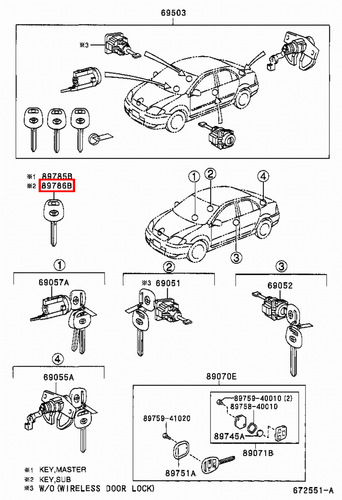 Genuine Corolla ZZE123 ZZE122 ZZE121 Transmitter Transponder Key Sub Uncut - Picture 8 of 20
