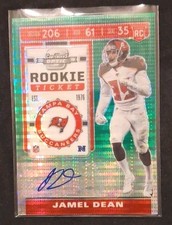 2019 PANINI CONTENDERS OPTIC ROOKIE TICKET /27 GREEN PUSLAR JAMEL DEAN  Auto RC