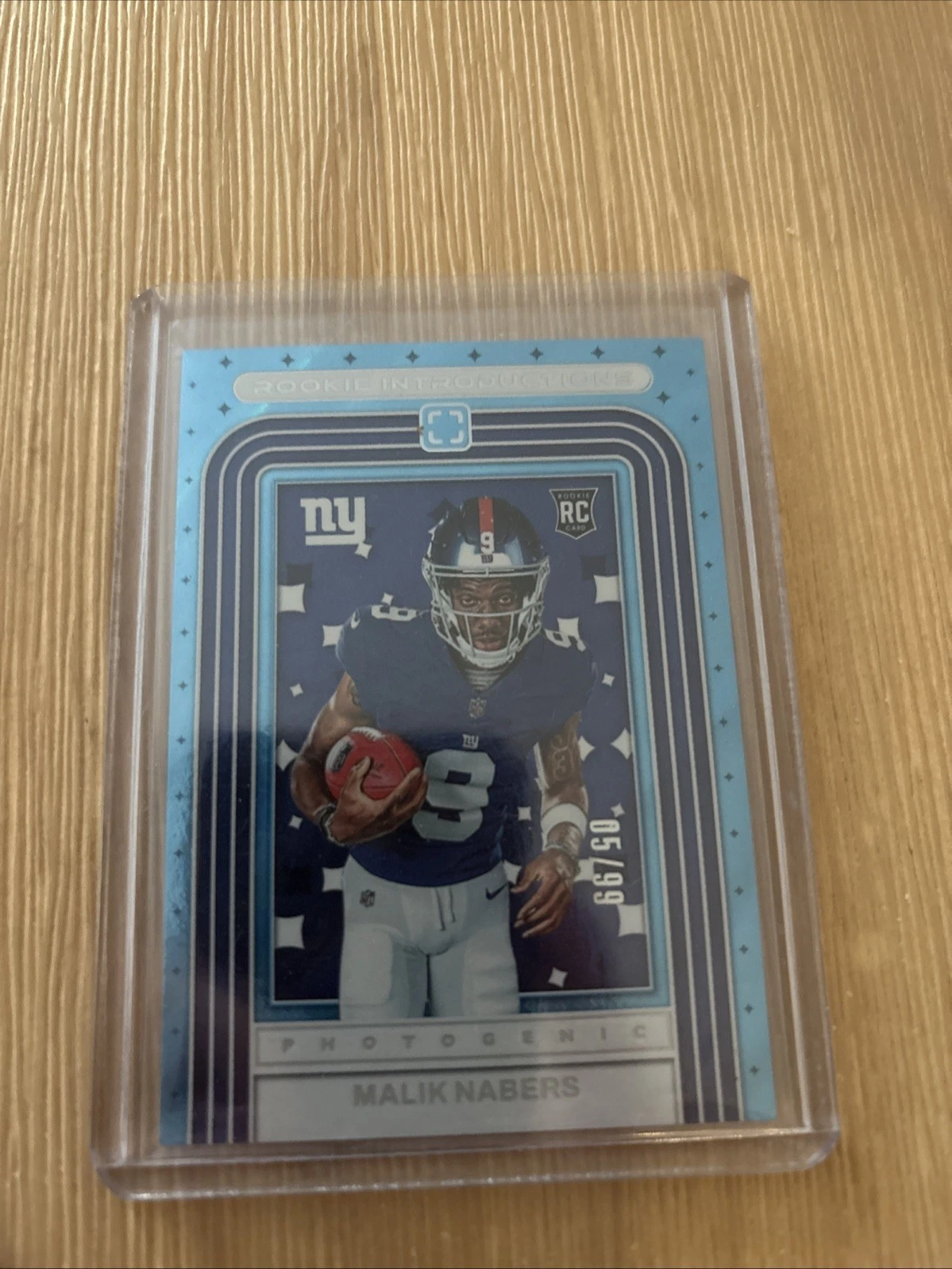 Malik Nabers Panini Photogenic Rookie Introductions #8 Blue