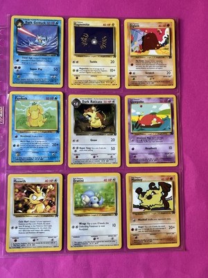 9 Pokemon TCG Team Rocket Englisch unlimited Vintage Dark Golduck, Magnemite