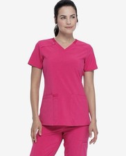 Dickies Scrub Full Set Women's Hot Pink Size Small V-Neck