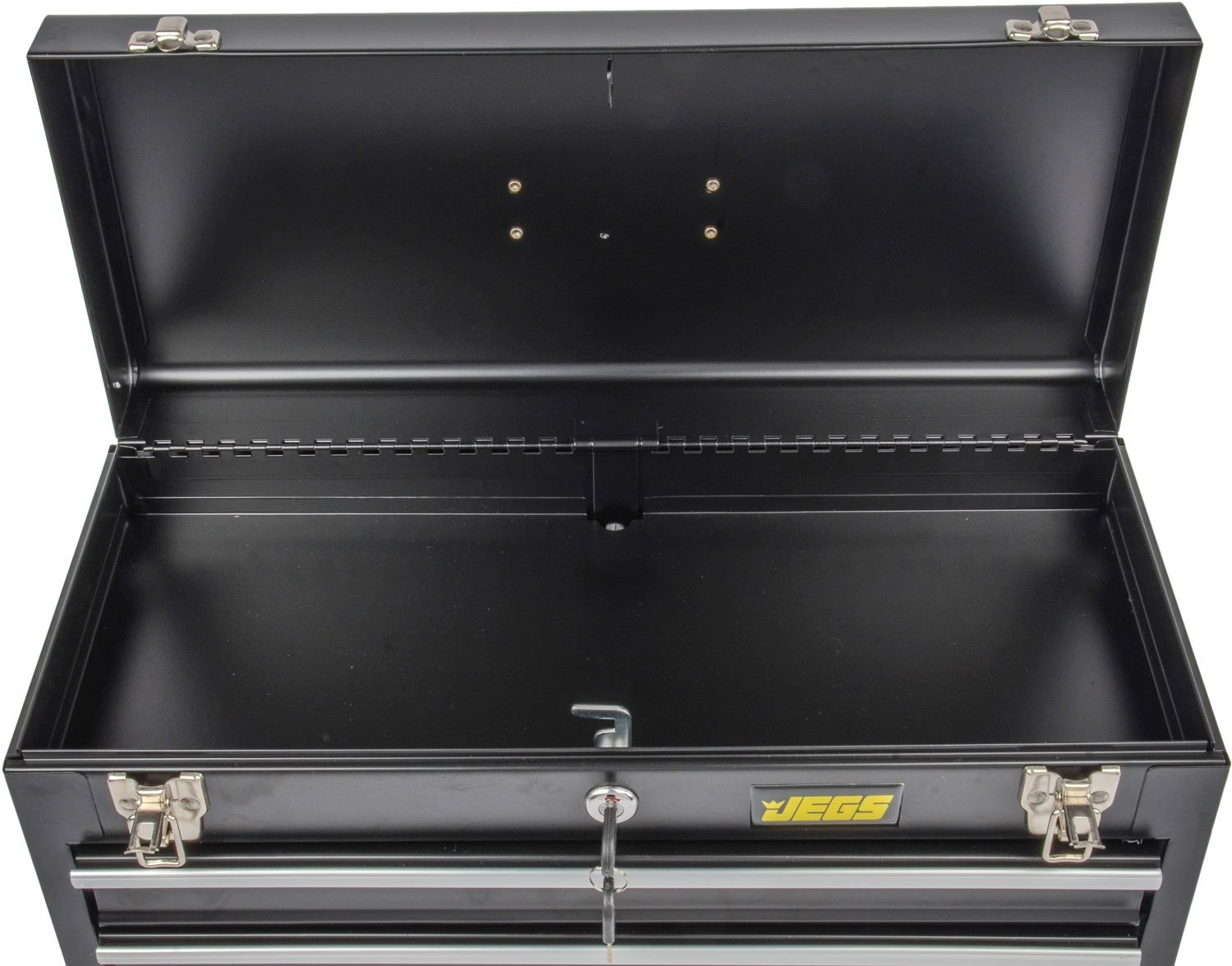 JEGS 81400 Black 3 Drawer Professional Tool Box for Garage, Truck, or Trailer