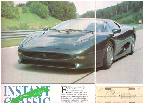 3 LOT JAGUAR XJ220 Exoticar, Multiple-Page Magazine Articles. UK Mail: $6.99
