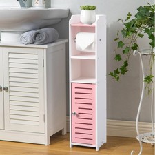 Toilet Paper Holder Stand: Drill Free for Small Bathroom Renters