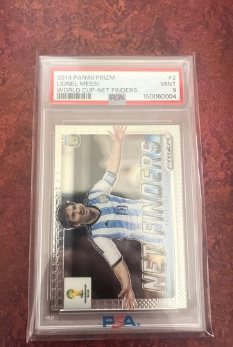 Lionel Messi 2014 Panini Prizm World Cup Net Finders #2 - PSA 9 MINT - Argentina