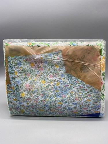 JC Penney Orange, Yellow Juliet Rose Twin Flat Sheet Floral Vintage Percale NEW - Picture 5 of 5