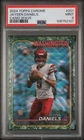 2024 Topps Chrome - Jayden Daniels Green CAMO WAVE Refractor - PSA 9 - POP 2!