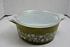 Vintage Pyrex Crazy Daisy Spring Blossom 475-B Casserole Dish with 475-C Lid