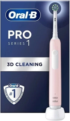 Oral-B Pro Series 1 Rechargeable Electric Toothbrush - 3 Cleaning Modes - Pink