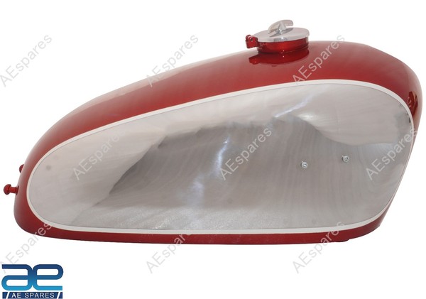 Kraftstofftank Stahl Rot & Chrome FüR Norton AJS Matchless G12 CSR Competition-image