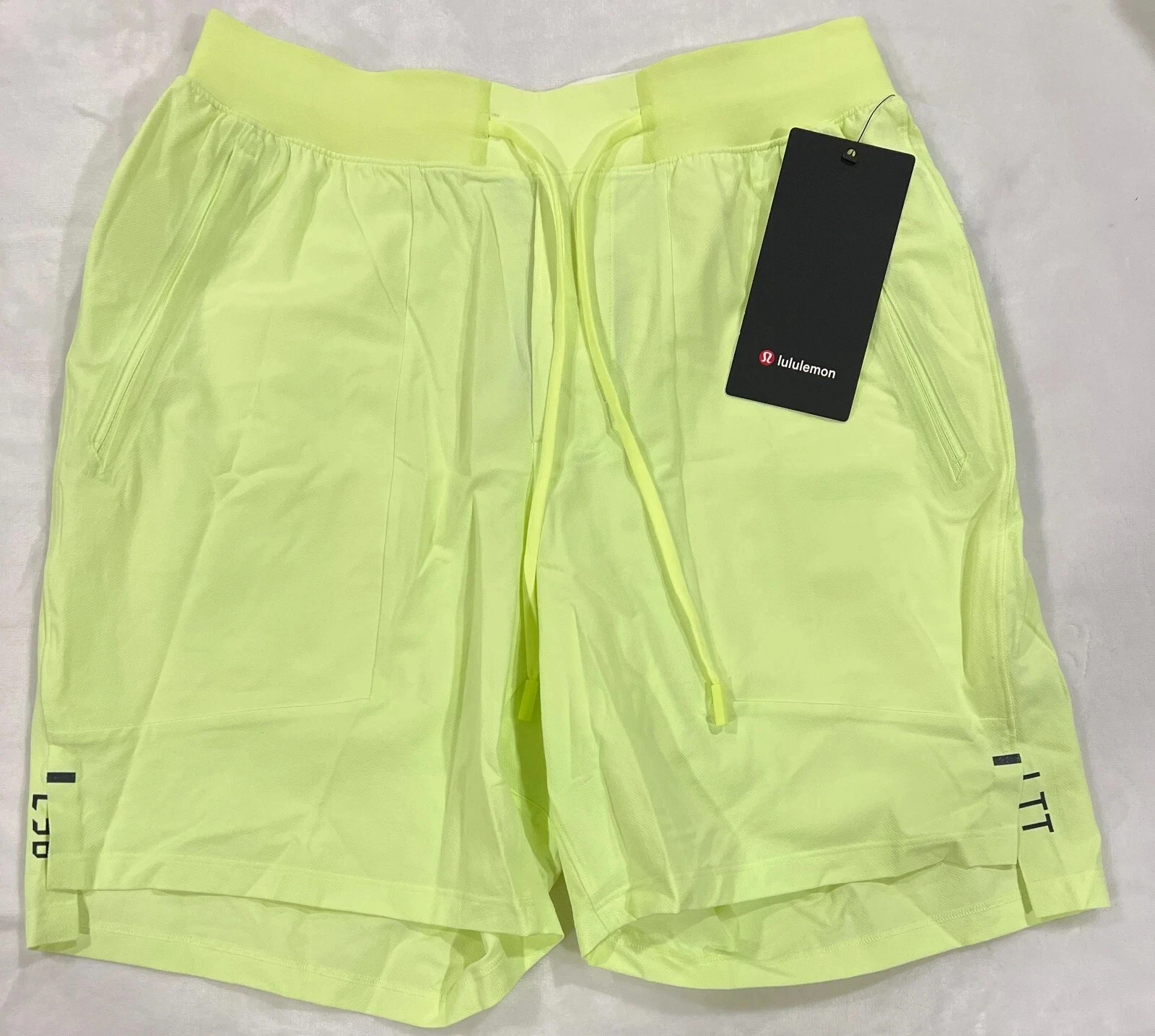 Lululemon License to Train Linerless Short 7" Men's Small FZAP Faded Zap Yellow