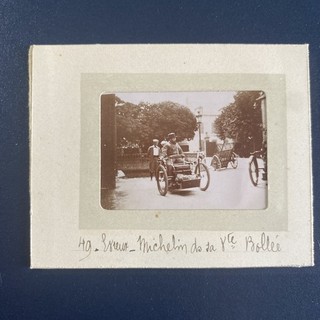 Photo Historique Michelin voiturette tricycle Bollée Evreux 1896