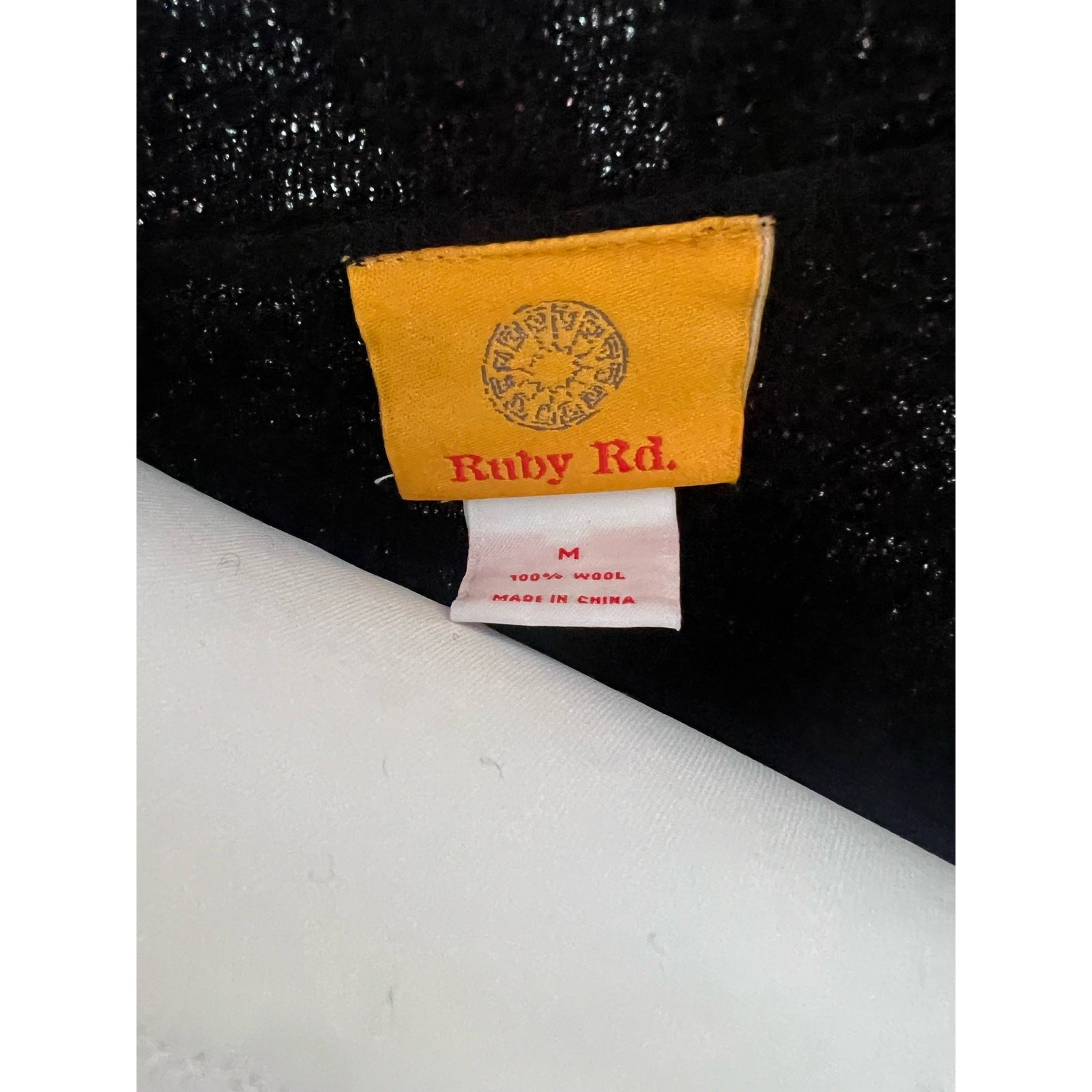Ruby Rd Wool Jacket Black Open Front Multicolor F… - image 9