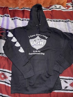 UGK Hip Hop Underground Kings Pimp C Pullover Hoodie Black Size Large