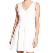 Speechless Pearl Embellished Mini Dress