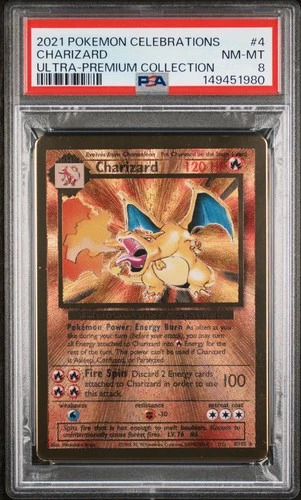 2021 POKEMON CELEBRATIONS ULTRA-PREMIUM COLLECTION #4 CHARIZARD PSA 8