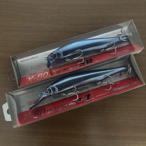 Fishing Lure Megabass X-80 Magnum+1 1 piece SR 1 piece SP-C 2 piece set 3