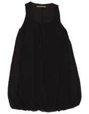 ZARA Womens Sleeveless Bubble Dress UK 14 Large Black Polyester DQ14