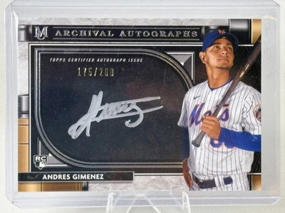 2021 Topps Museum Collection Archival /200 Andres Gimenez #AA-AG Rookie Auto RC