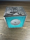 Vintage Pewter Alphabet Block Coin Bank Animals ABCD Silver Plated Cube — photo 10