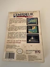 Nintendo NES L'EMPEREUR NES Authentic Tested Complete CIB with Poster WELL KEPT