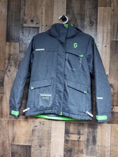 Scott Junior M140 Ski Snow Jacket Youth Gray Waterproof Insulated Hooded