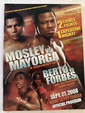 Shane Mosley vs Ricardo Mayorga Boxing Rare Program (2008) Home Depot Center