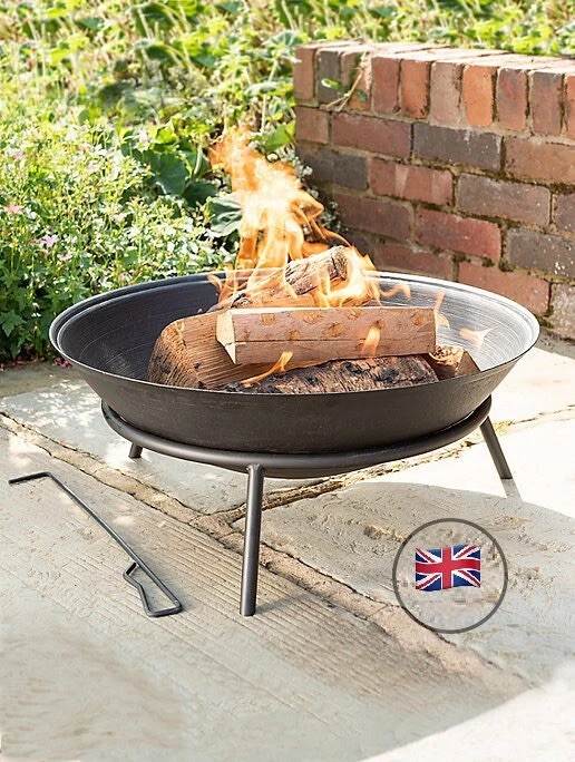 Black Log Burner / Fire Pit / Outdoor Heating / Garden / Patio Log Burners  New | eBay