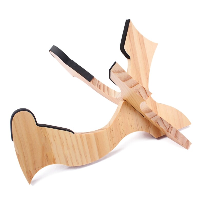 Wooden Ukulele Floor Stand Portable Guitar Stand for Small Musical
