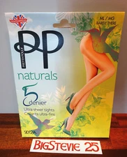 Pretty Polly Tights  Naturals 5 Denier  Size M/L Barely There Colour  FREE P&P