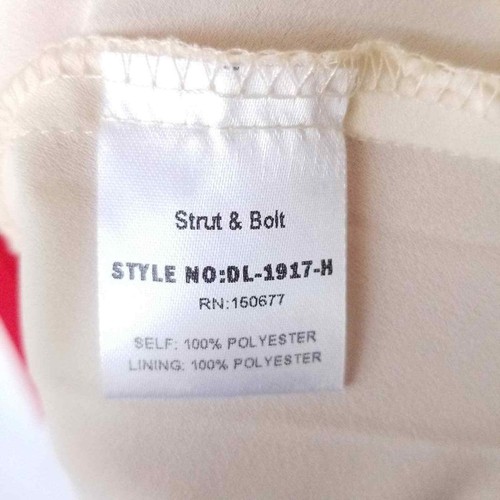 One One Six rot & cremefarbene Größe Medium Colorblock plissierte Schaufel Ausschnitt Midi Kleid neu mit Etikett - Bild 9 von 10
