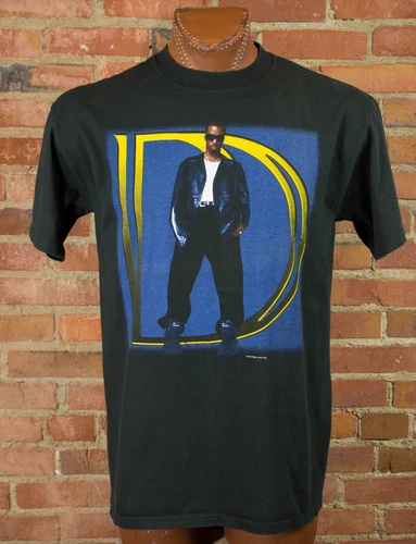 Puff Daddy Portrait Black Rap Tee Concert T Shi 1990s vintage concert t-shirt, vintage, size L, single stitch, B+ condition