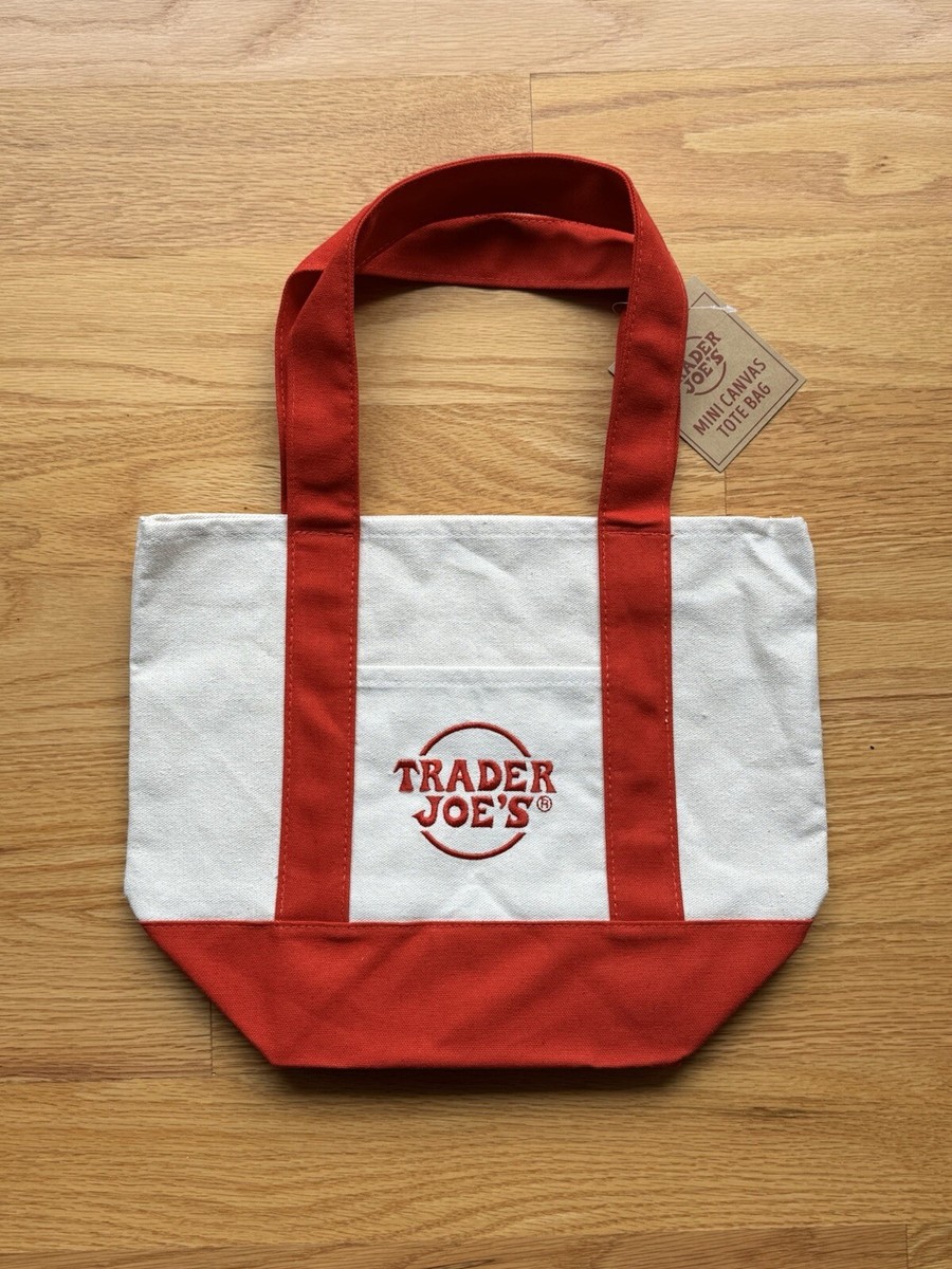 Trader Joe's Mini Canvas Tote Bag Limited Edition Trader Joe