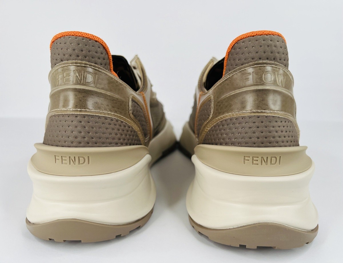 FENDI Flow FF Nylon Transparent Mix Media Logo Sneakers UK FENDI Flow FF Nylon Transparent Mix Media Logo Sneakers UK