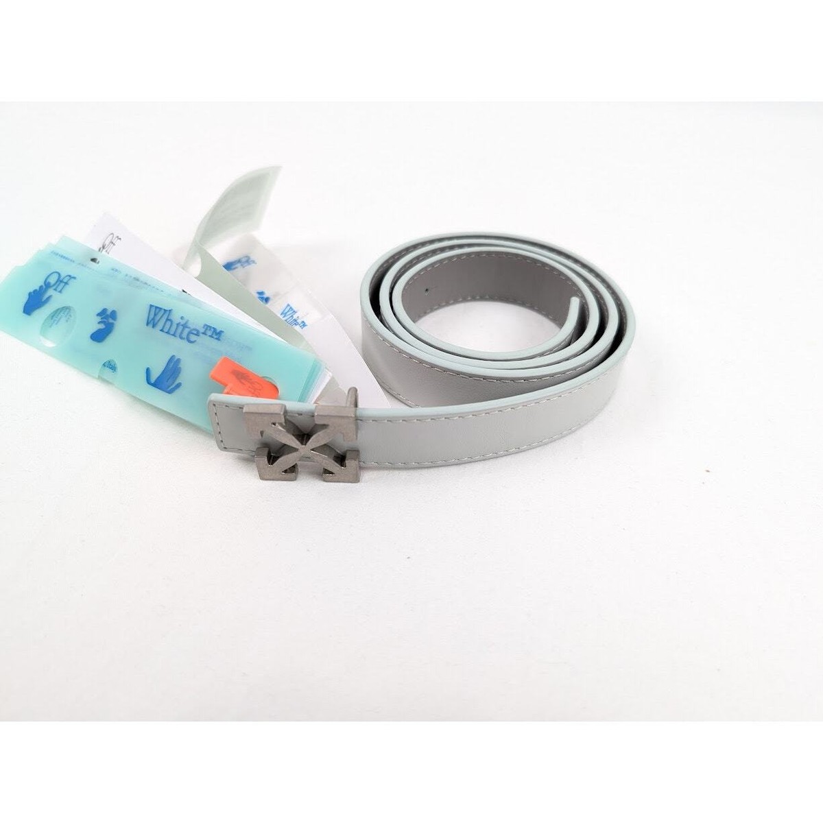 Off-White Reversible Arrow Belt in Sage Grey BNWB L/XL
