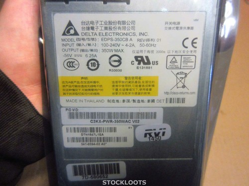 Bloc d'alimentation 350 W CISCO C3KX-PWR-350WAC V02 DELTA EDPS-350CB REMIS À NEUF - Photo 3/4