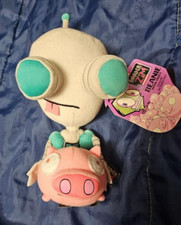 Invader Zim beanie plush Gir with Piggy 2005 rare