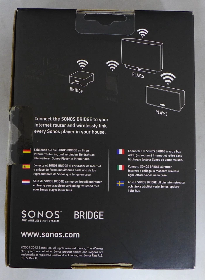 Sonos Bridge Wireless Hifi system, White, 2014 - Untested - Image 2 of 4