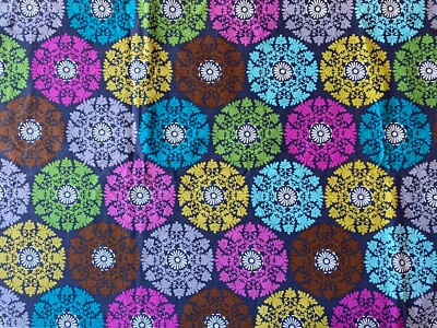 BROTHER SISTER DESIGN FABRIC 2010~Psychedelic Medallions~LACE CIRCLES~Spirograph