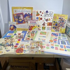 Preowned Lot of VTG Scrapbook Stickers Die Cuts Mixed Various Birthday Party