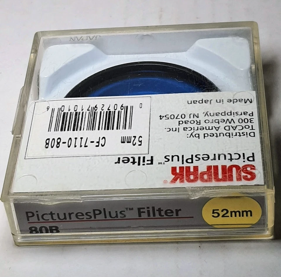 52mm 80B Blue Glass Lens filter 80 B Japan Coated 52 mm Camera Color 80 B Sunpak - Image 2 of 2