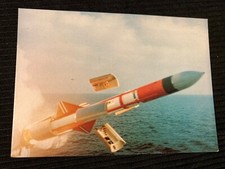 Vintage Postcard Aerospatiale Exocet MM 40 Missile Test Launch 1982