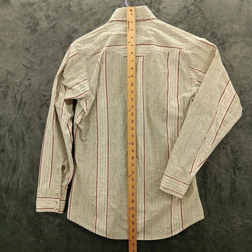 Panhandle Slim Herren Medium gestreift Langarm Perlen Druckknopf Hemd Größe 15 1/2 x33 - Bild 14 von 17