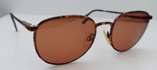 Vintage Marcolin 6168 Marble Brown Oval Metal Sunglasses Italy FRAMES ONLY