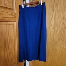 Vintage Blue/purple High Waist Skirt Academia A-line winter fall