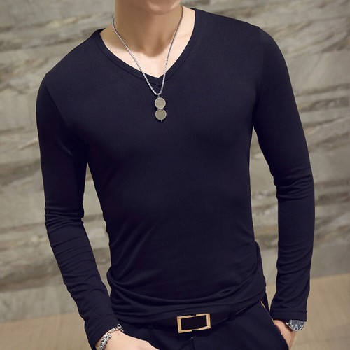 Men's Pullover Tee Slim Stretch Tops 