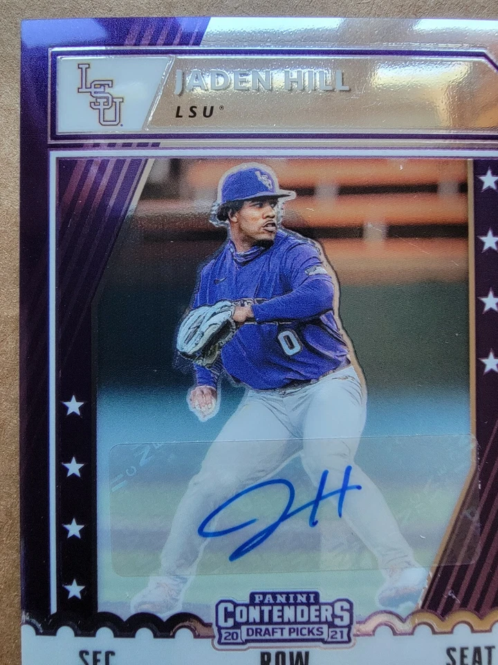 Jaden Hill 2021 Panini Elite Extra Edition College Ticket Autograph 40/99 - Image 2 of 4