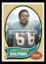 Larry Little Miami Dolphins Football Art Card